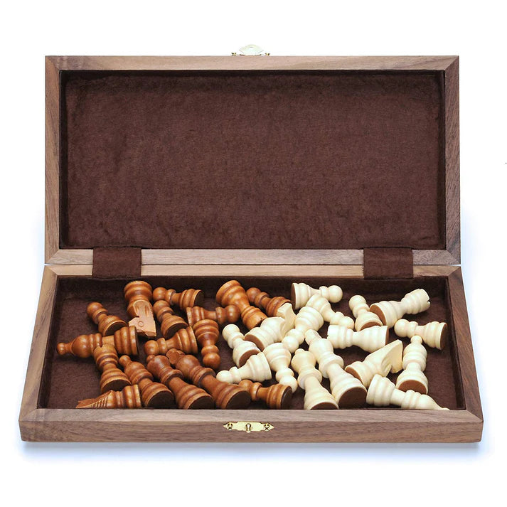 WE Games Folding Wood Travel Chess Set | Wood Expressions
