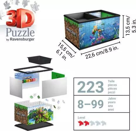 Minecraft Storage Box 216 PC 3D Puzzle | Ravensburger