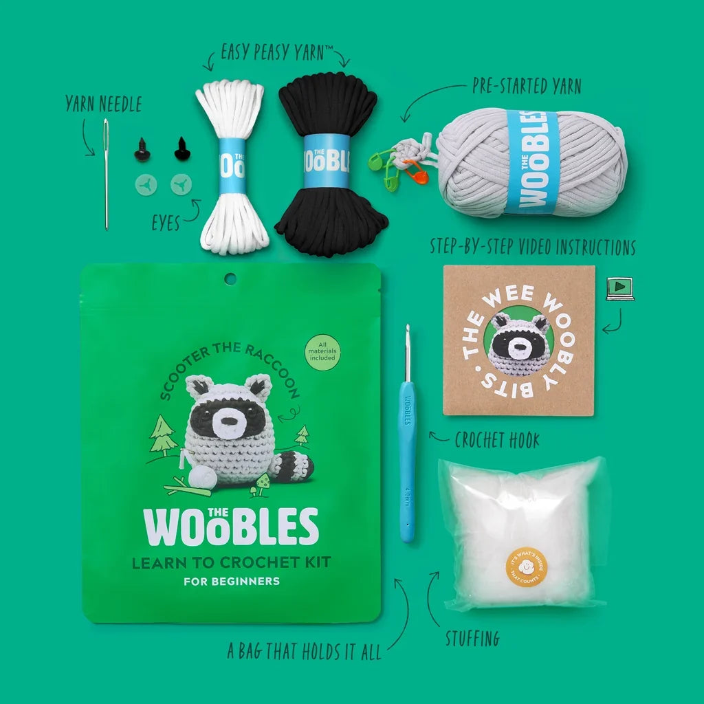 Scooter the Racoon Crochet Kit | The Woobles