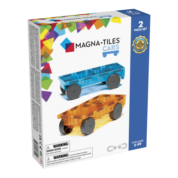 Cars – Blue & Orange 2-Piece Set | Magna-Tiles