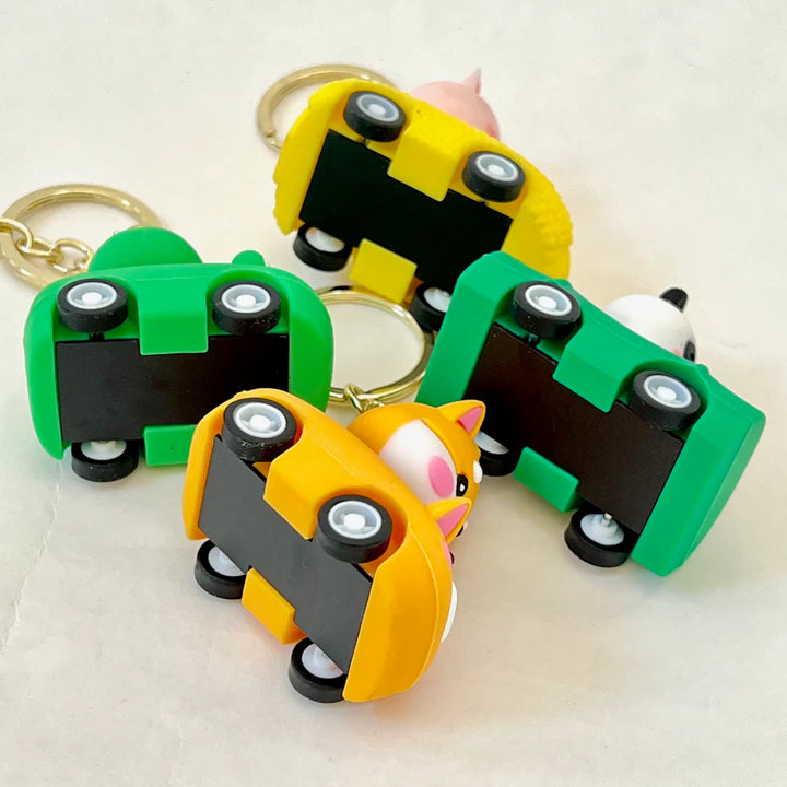 Pullback Car Animals Key Charm