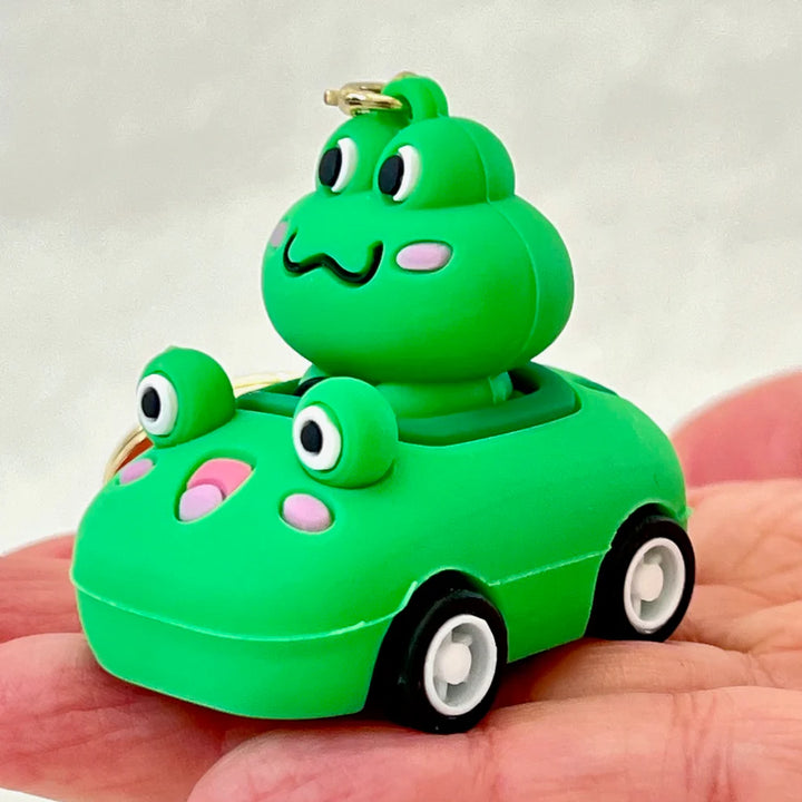 Pullback Car Animals Key Charm