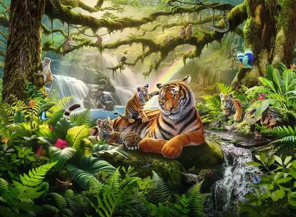 Jungle Wildlife Wonders - 300 Pc Round Puzzle | Ravensburger