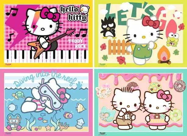 Let's Go, Hello Kitty! - 4x100 Pc | Ravensburger