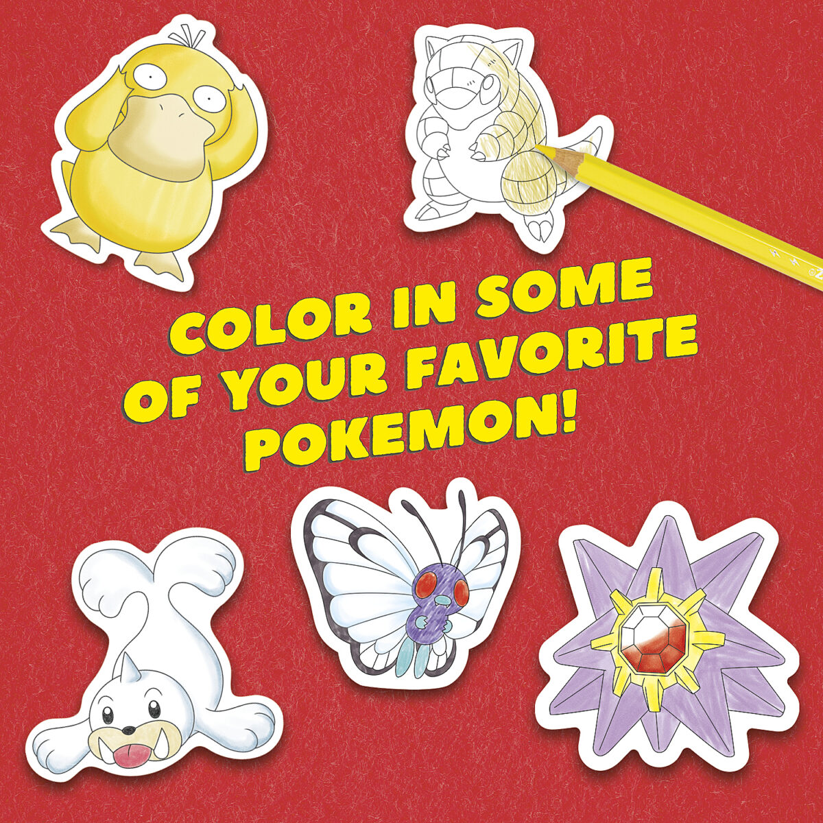 Pokemon Color Your Own Fuzzy Stickers | Klutz
