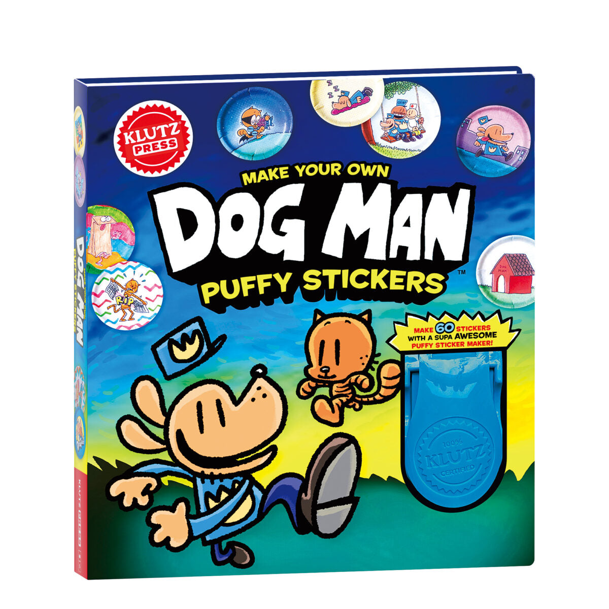 Make Your Own Dog Man Puffy Stickers | Klutz