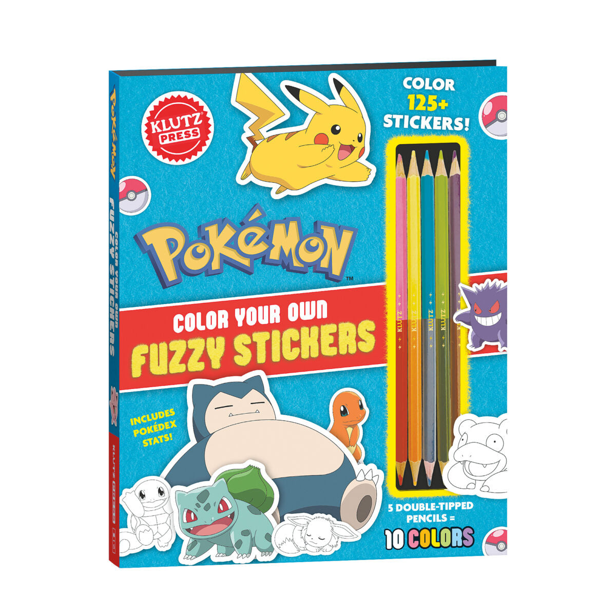 Pokemon Color Your Own Fuzzy Stickers | Klutz
