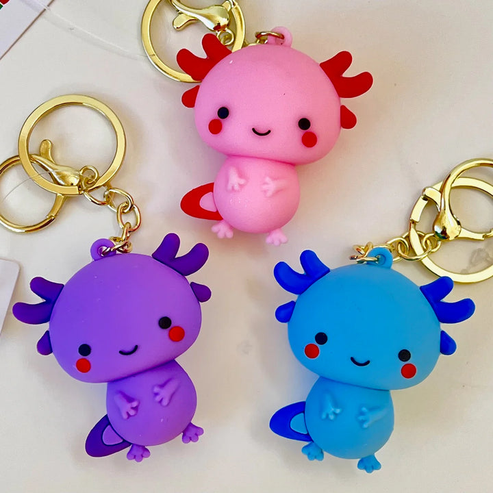 Axolotl Figurine Key Charm