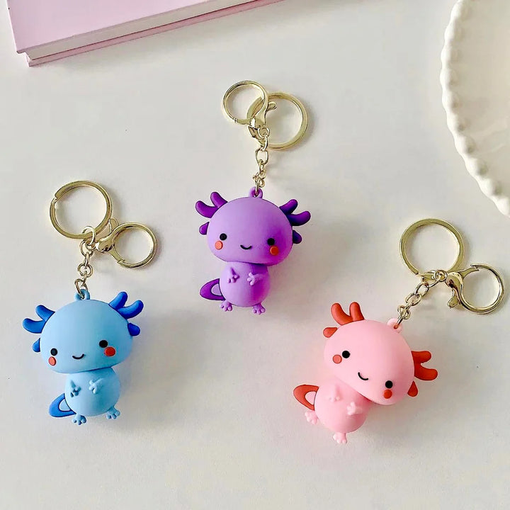 Axolotl Figurine Key Charm