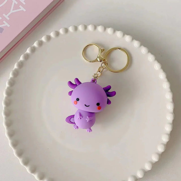 Axolotl Figurine Key Charm