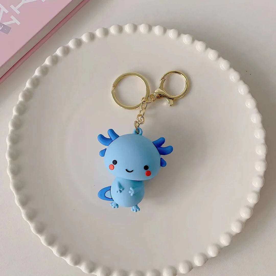 Axolotl Figurine Key Charm