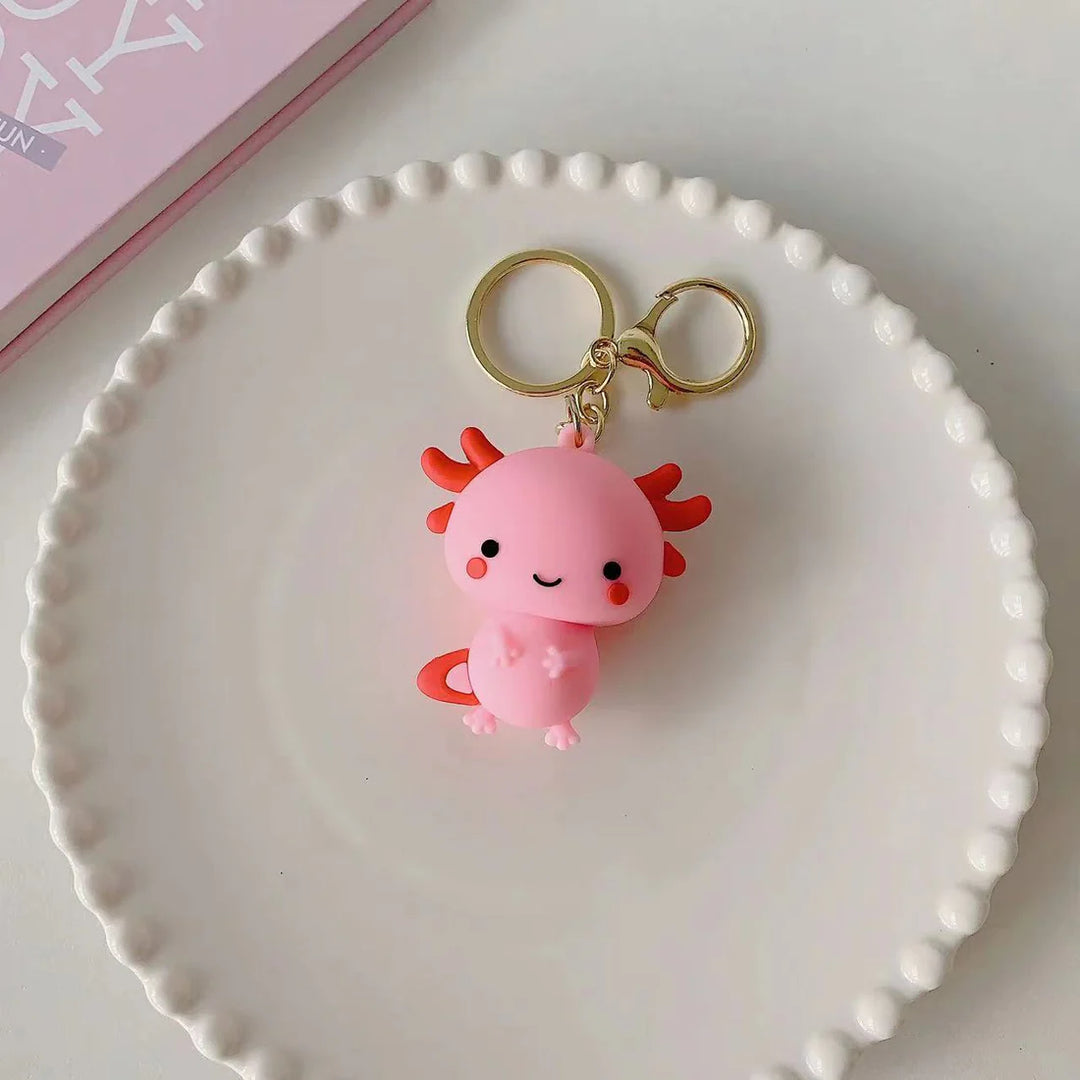 Axolotl Figurine Key Charm