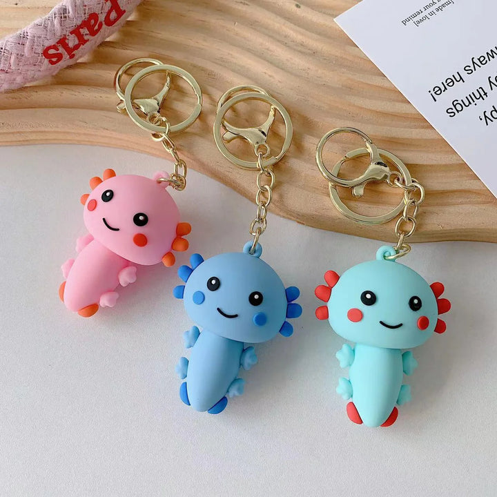 Axolotl Figurine Key Charm