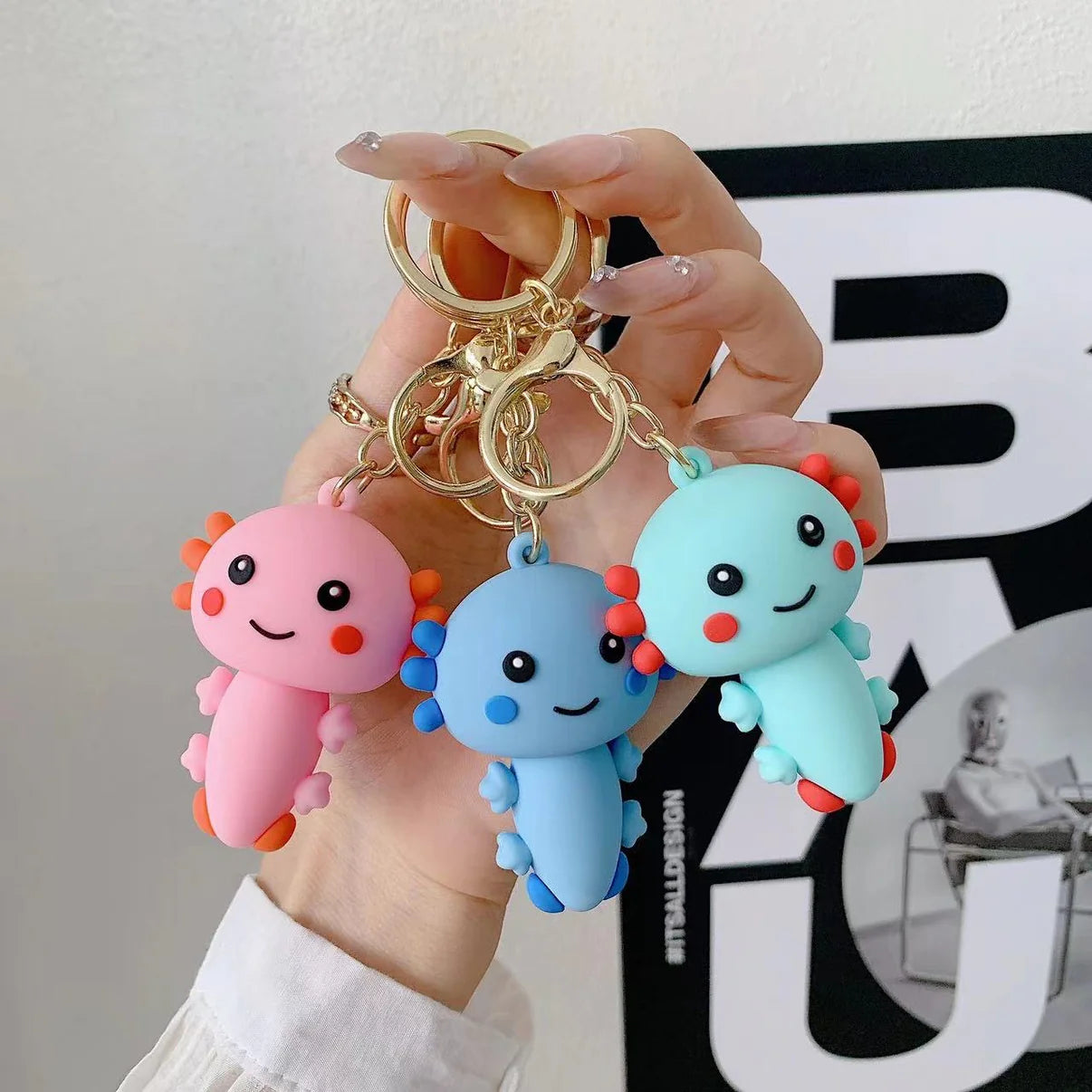 Axolotl Figurine Key Charm | BCMini