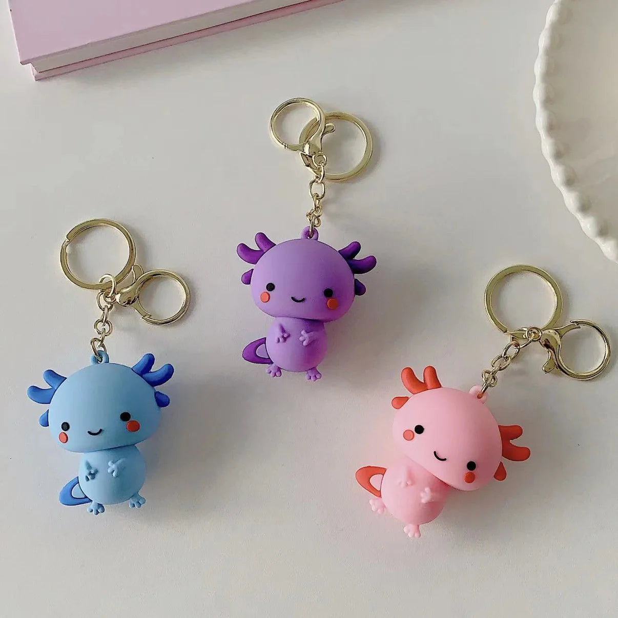Axolotl Figurine Key Charm | BCMini