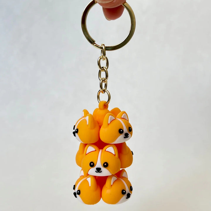 Dog Family Key Charm