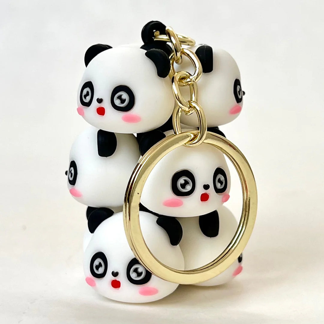 Panda Family Key Charm