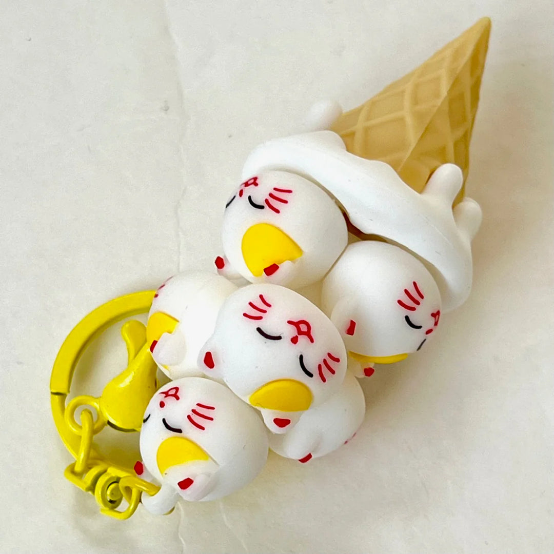 Cat Cone Family Key Charm