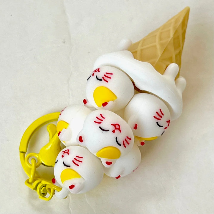 Cat Cone Family Key Charm