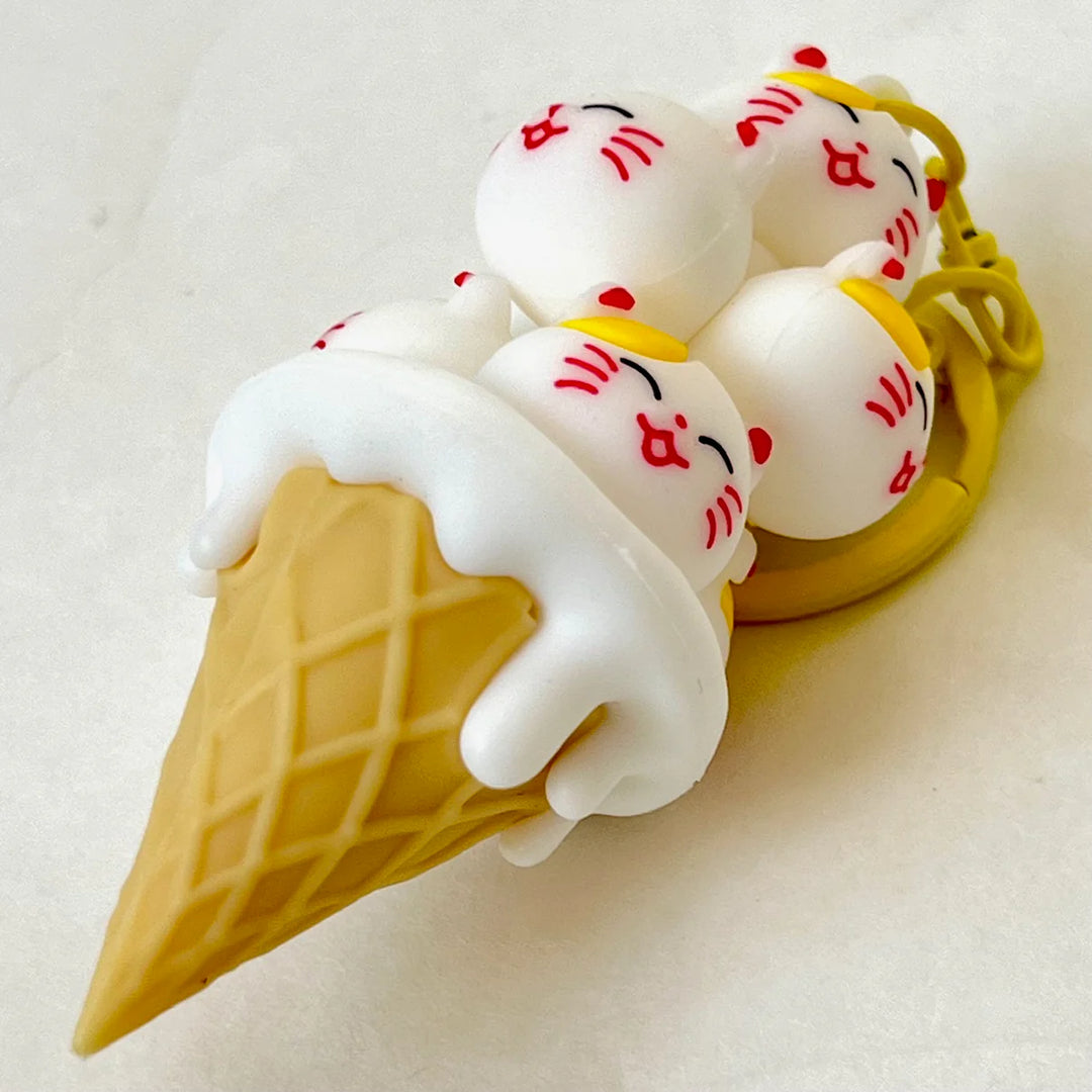 Cat Cone Family Key Charm