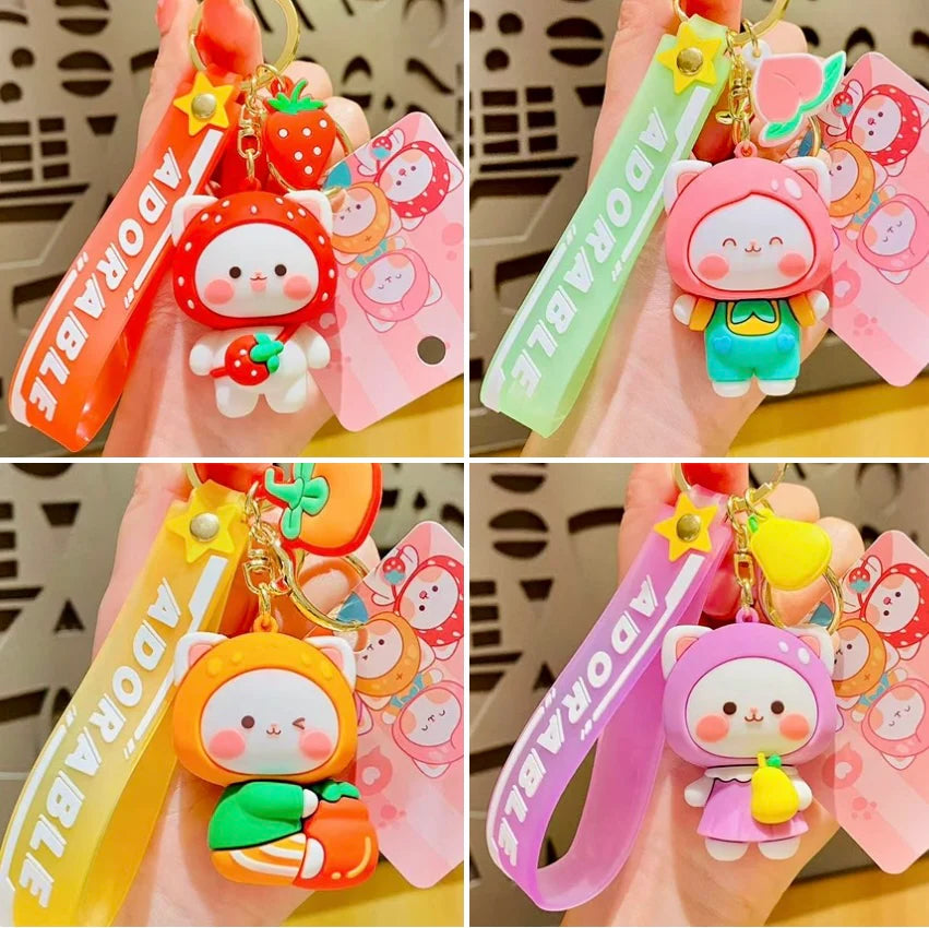 Fruit Cat Key Charm