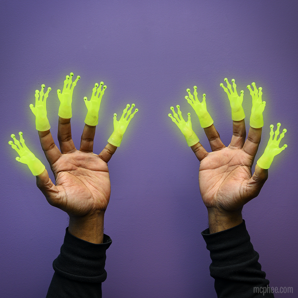 Alien Finger Hands worn