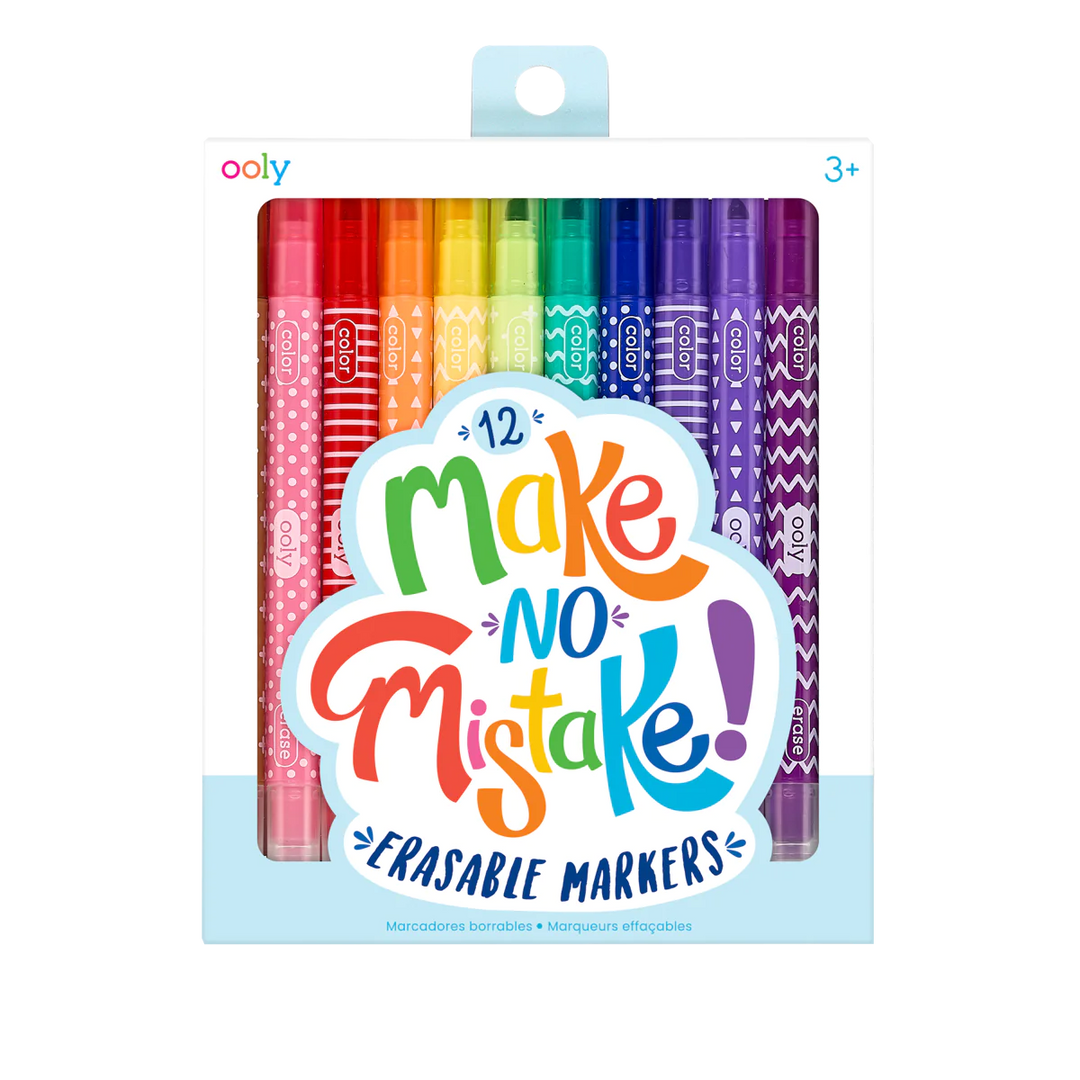 Make No Mistake! Erasable Markers - Set of 12 | OOLY