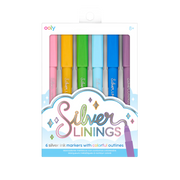 Silver Linings Outline Markers - Set of 6 | OOLY