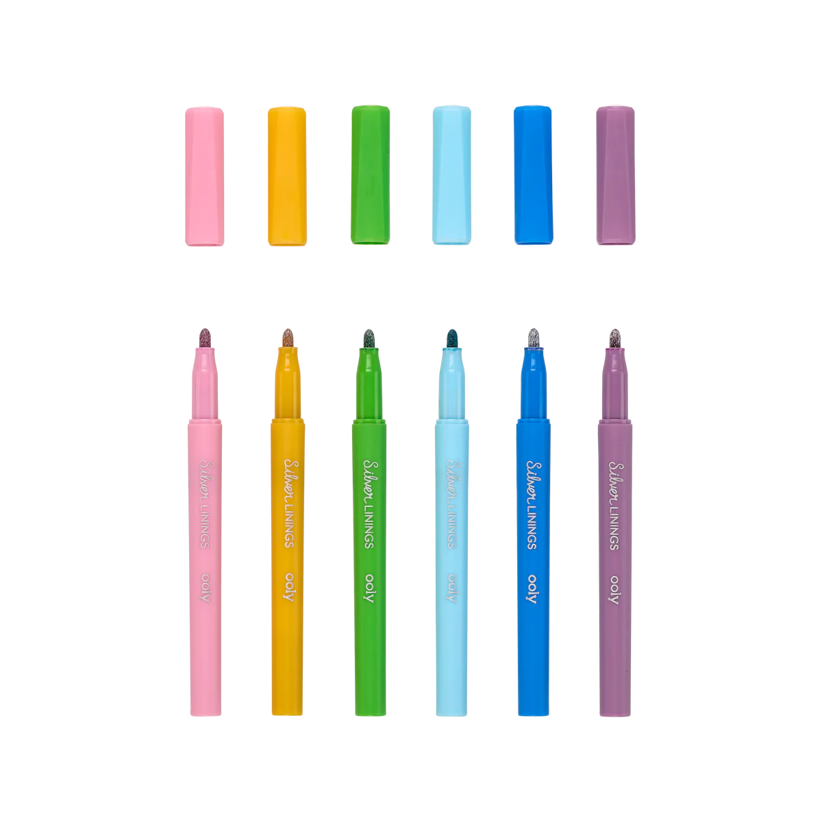 Silver Linings Outline Markers - Set of 6 | OOLY