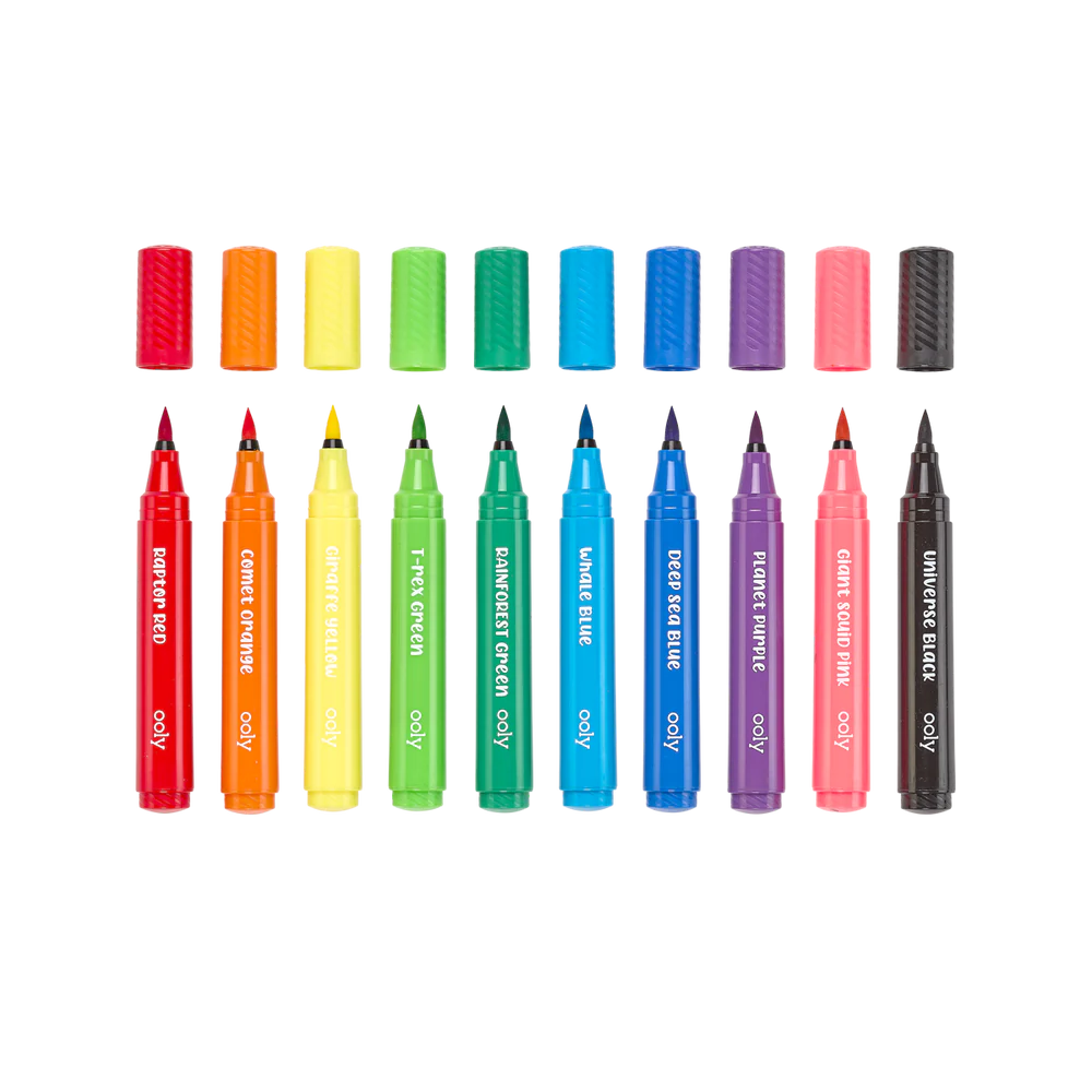 Big Bright Brush Markers - Set of 10 | OOLY