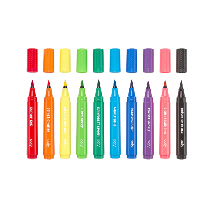 Big Bright Brush Markers - Set of 10 | OOLY