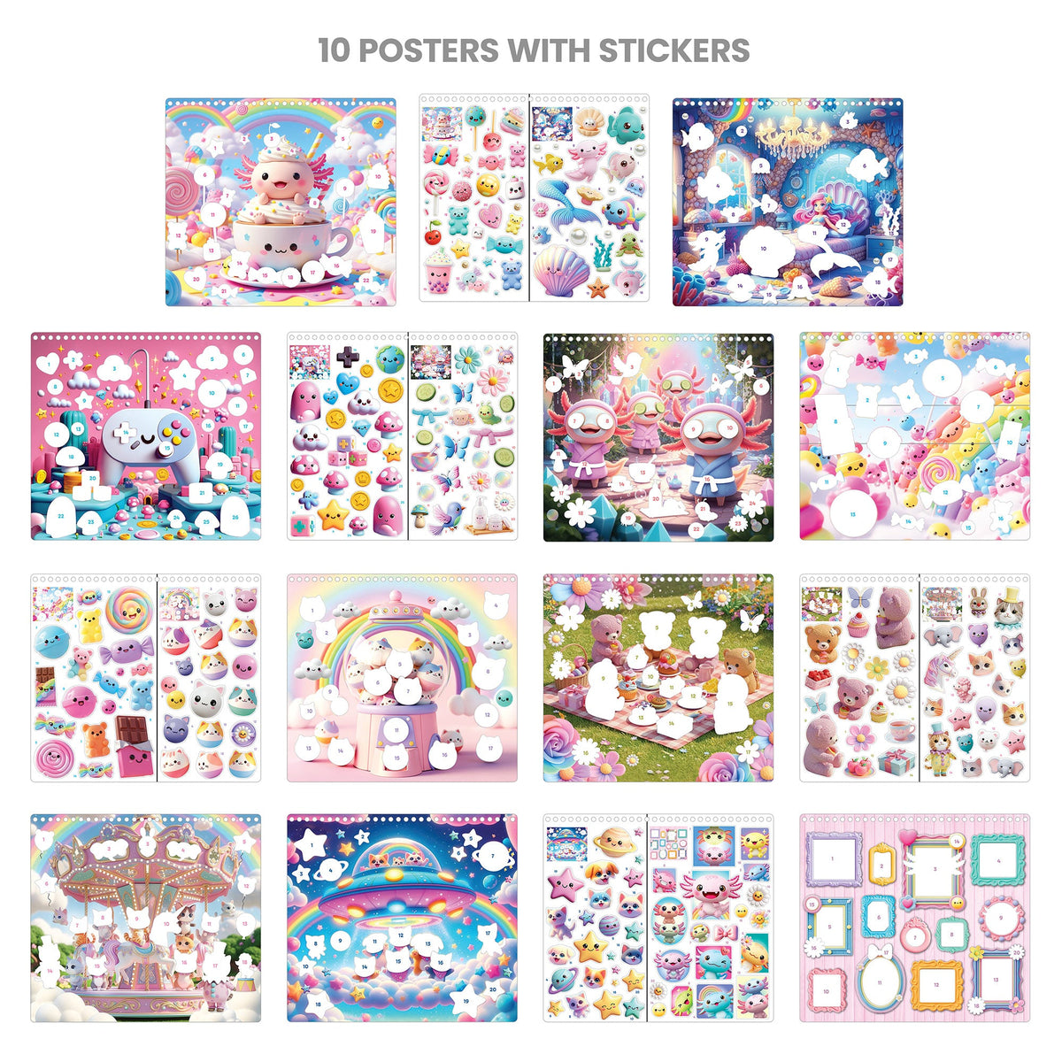 Chill-Axolotl Coloring & Collage Activity Portfolio | Fashion Angels