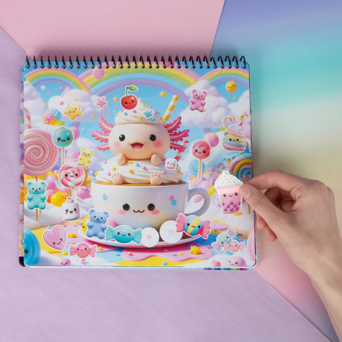 Chill-Axolotl Coloring & Collage Activity Portfolio | Fashion Angels