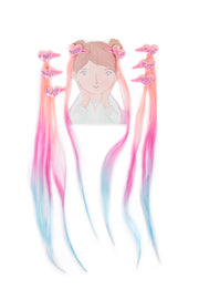 Pastel Hollywood Hearts Hair Extensions | Great Pretenders