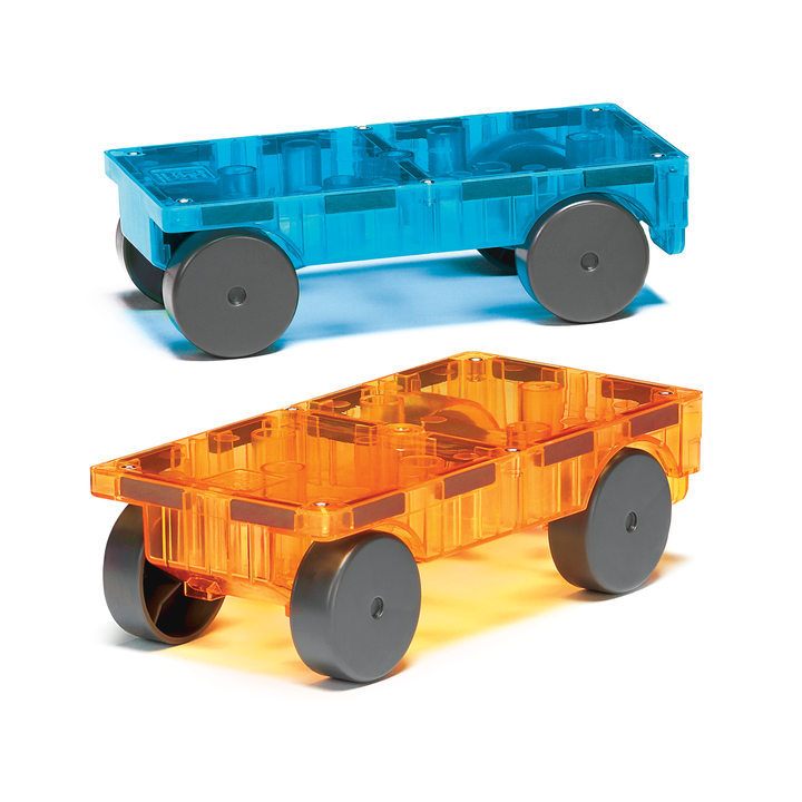 Cars – Blue & Orange 2-Piece Set | Magna-Tiles