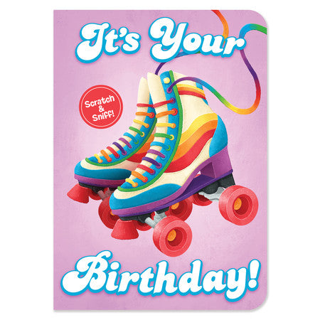Scratch & Sniff: Strawberry Roller Skate Card