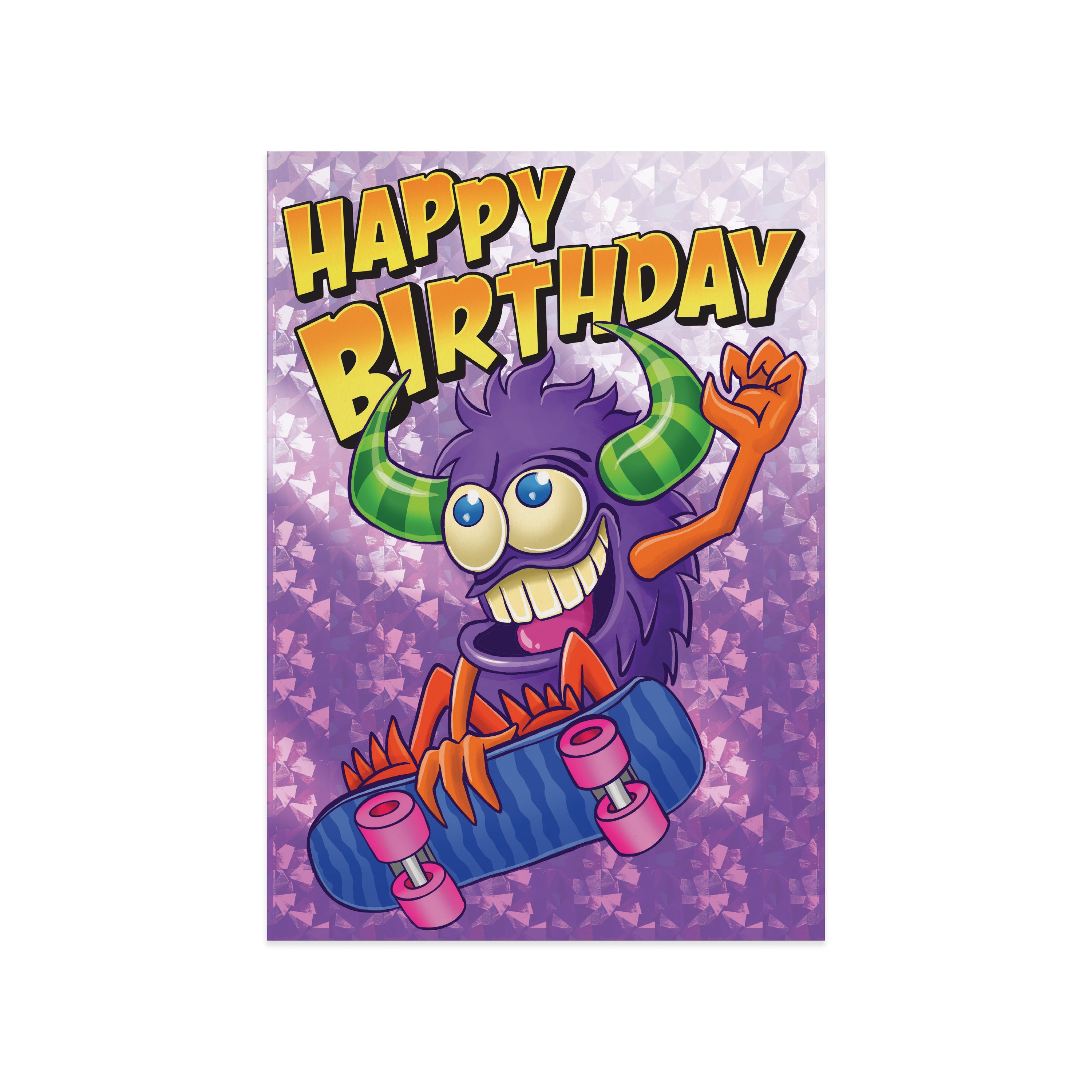 Foil: Monster on Skateboard Card