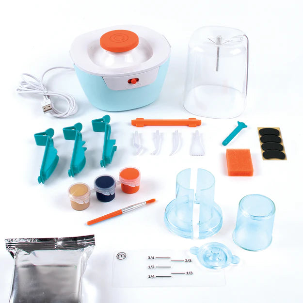 Image of all items contained in mini pottery kit