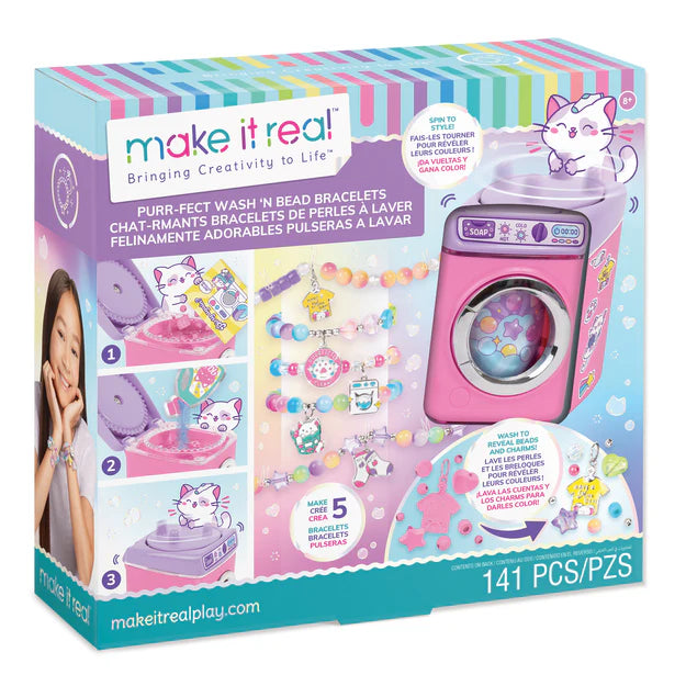 Purrrfect Wash N Bead DIY Bracelet Kit | Make It Real