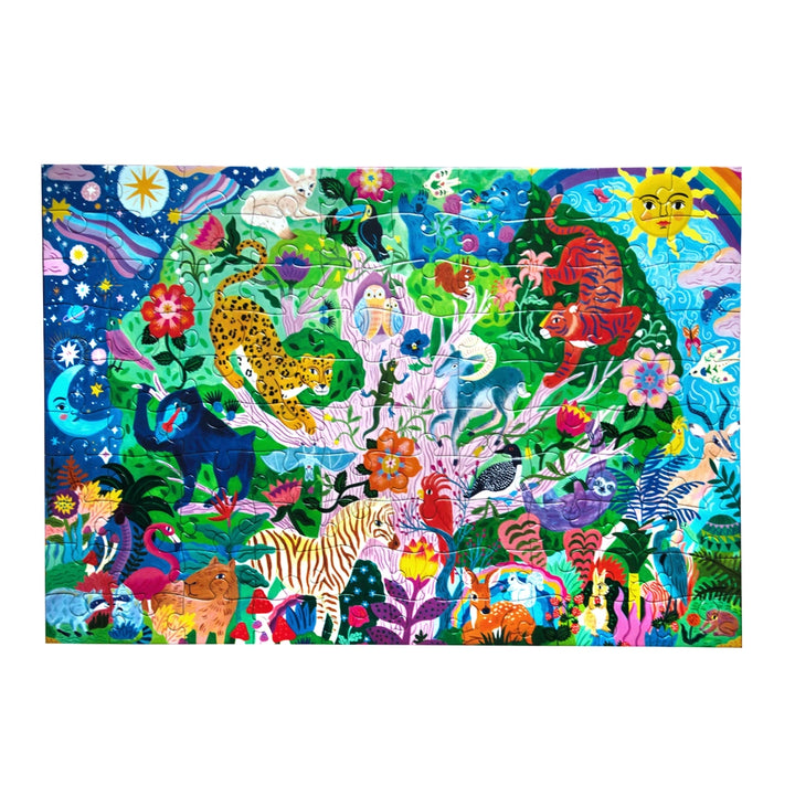 Tree of Wildlife 100 Piece Rectangle Puzzle | eeBoo