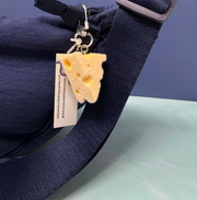 Cheese Cube Flocked Keychain | Rainbow Unicorn Birthday Surprise