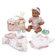Bonbebé 15.5" Weighted Reborn Baby Doll in Pink with Real Heartbeat - 16-Piece Gift Set | JC Toys - LOCAL PICKUP ONLY