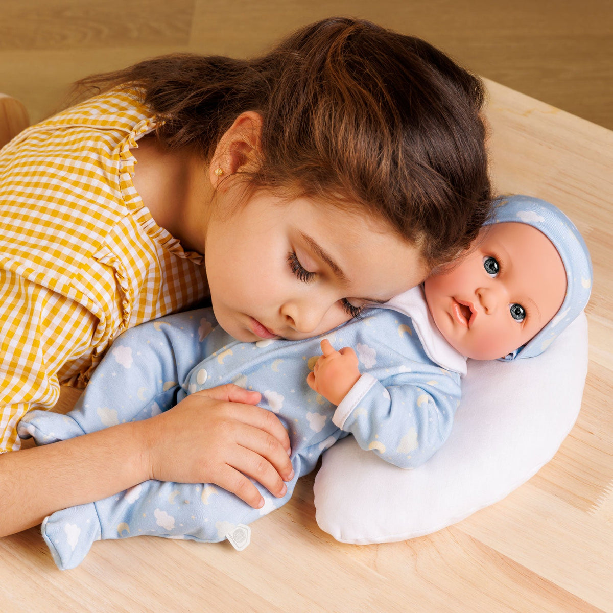 Bonbebé 15.5" Weighted Reborn Baby Doll in Blue with Real Heartbeat - 16-Piece Gift Set | JC Toys - LOCAL PICKUP ONLY