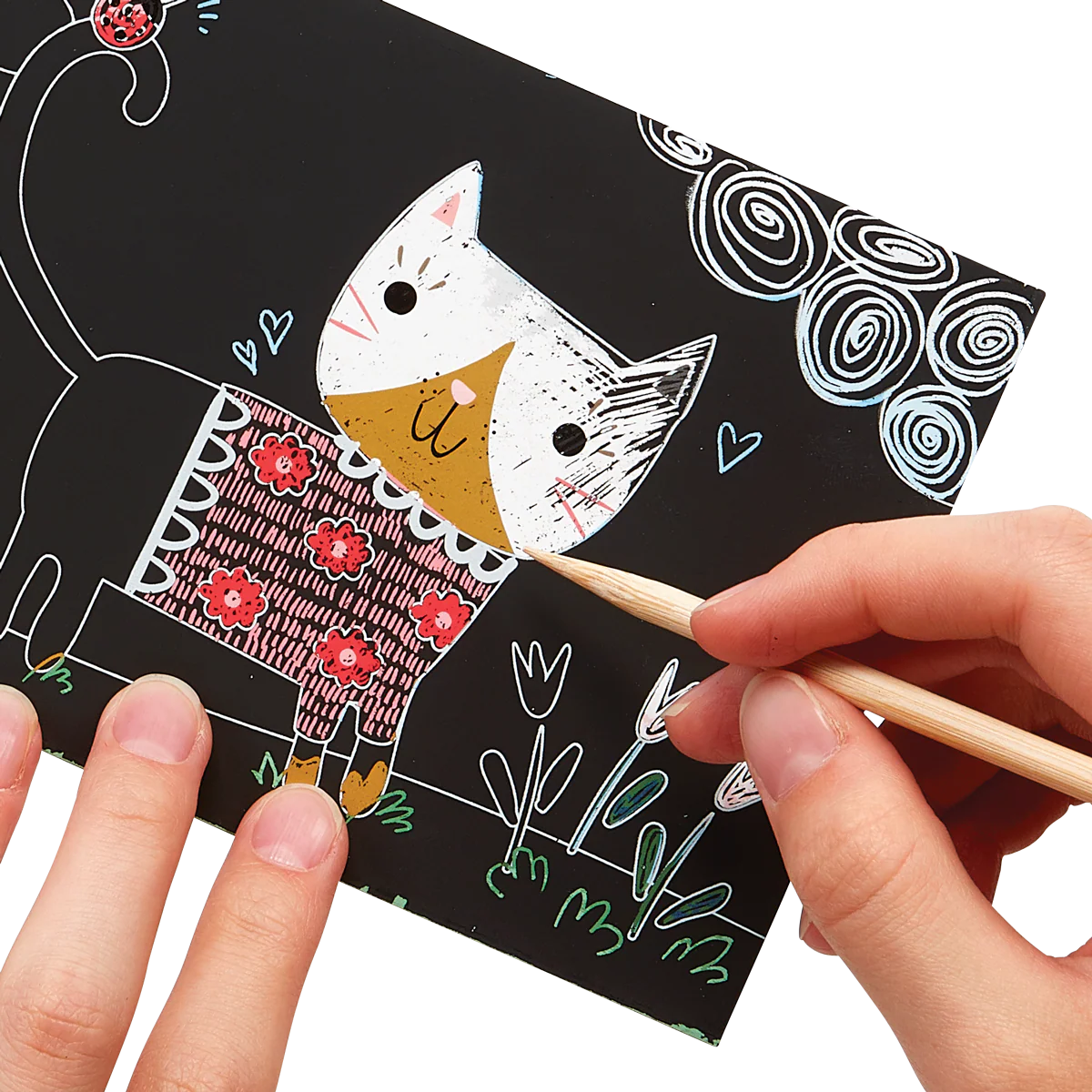 Cutie Cats Scratch and Scribble Mini Scratch Art Kit | OOLY