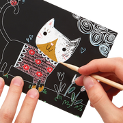 Cutie Cats Scratch and Scribble Mini Scratch Art Kit | OOLY