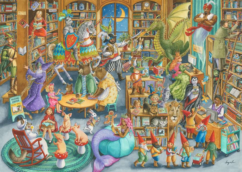 Midnight at the Library 1000 Pc Puzzle | Ravensburger