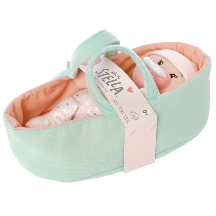 Love, Stella My First Doll & Bassinet - Peach | Manhattan Toy
