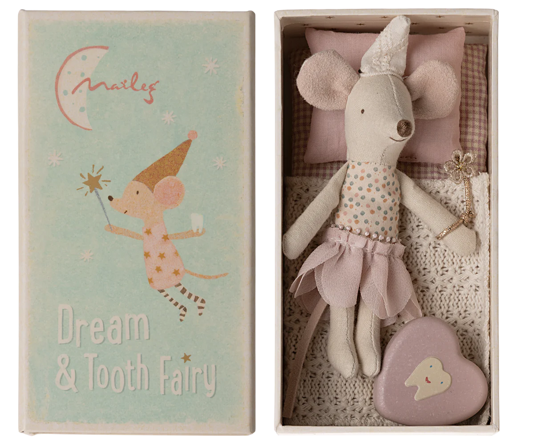Tooth Fairy Mouse - Little Sister in Matchbox | Maileg