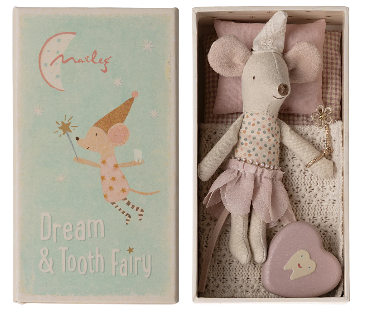 Tooth Fairy Mouse - Little Sister in Matchbox | Maileg