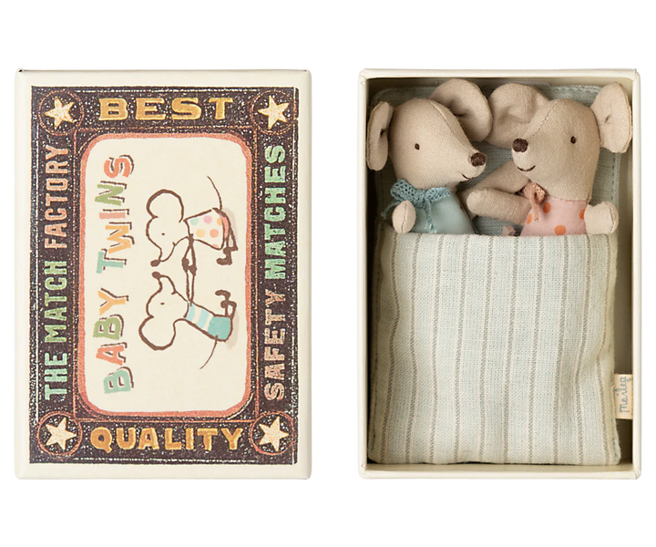 Twins, Baby Mice in Matchbox | Maileg